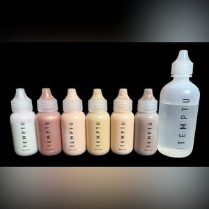 TEMPTU S/B Silicone Based Airbrush foundation and highlighter set + Cleaner